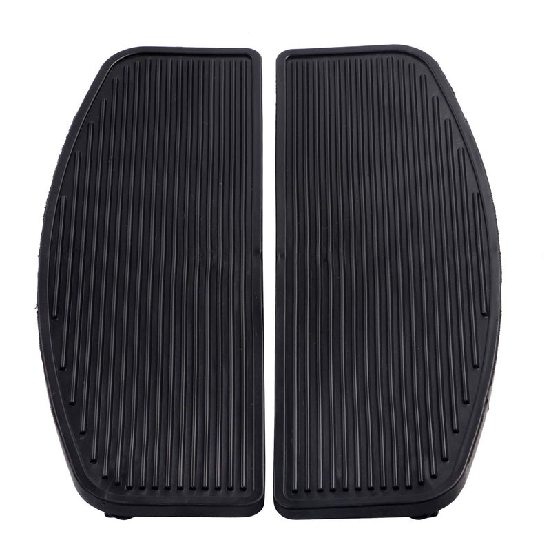 XMMT Rubber Front Rider Insert Floorboard Footpeg Footboards for Harley Touring Softail Black - Image 1